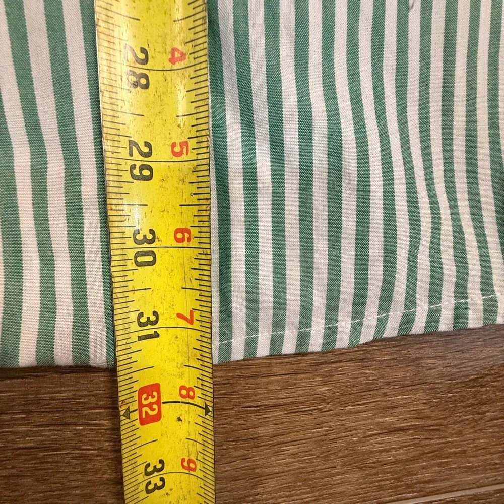J. Crew Crewcuts Girls Long Sleeve Nightgown in Green Stripe XL 12/14 Polyester
